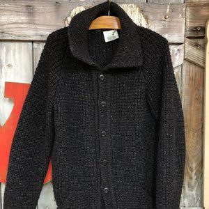 Quill Knit Heavy Cardigan Sweater Donegal Made in Ireland